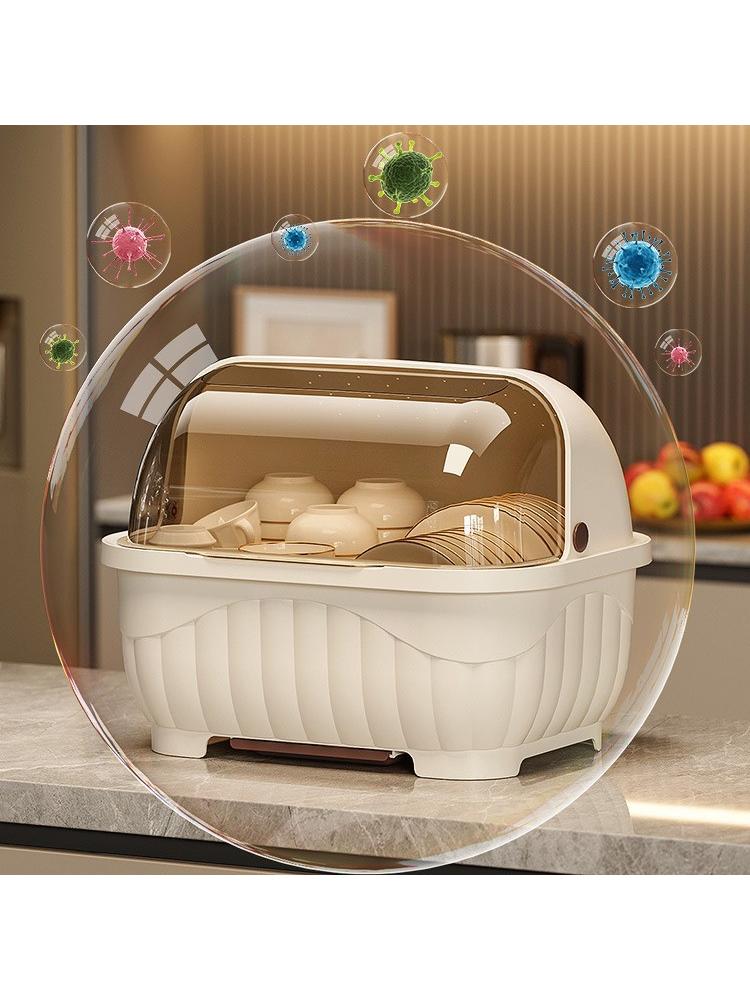 Jujiajia Trendy Desktop Draining Cupboard Storage Rack Kitchen Large-Capacity Water Cup Tea Cup Bowl Chopsticks Plate Storage
