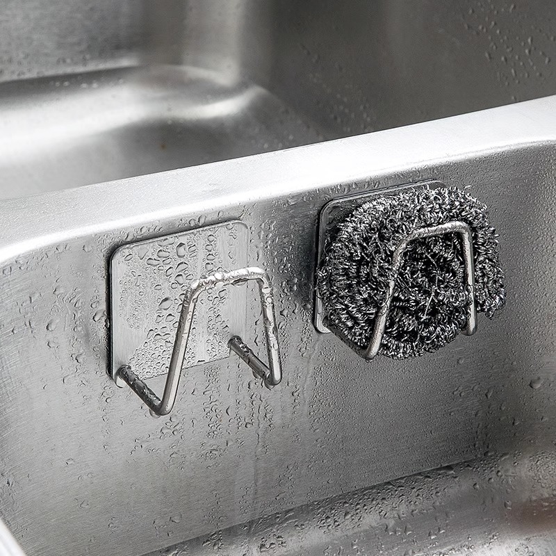 Jujiajia Stainless Steel Sponge Commodity Shelf Punch-Free Kitchen Sink Steel Wire Ball Drain Rack Domestic Sink Rack