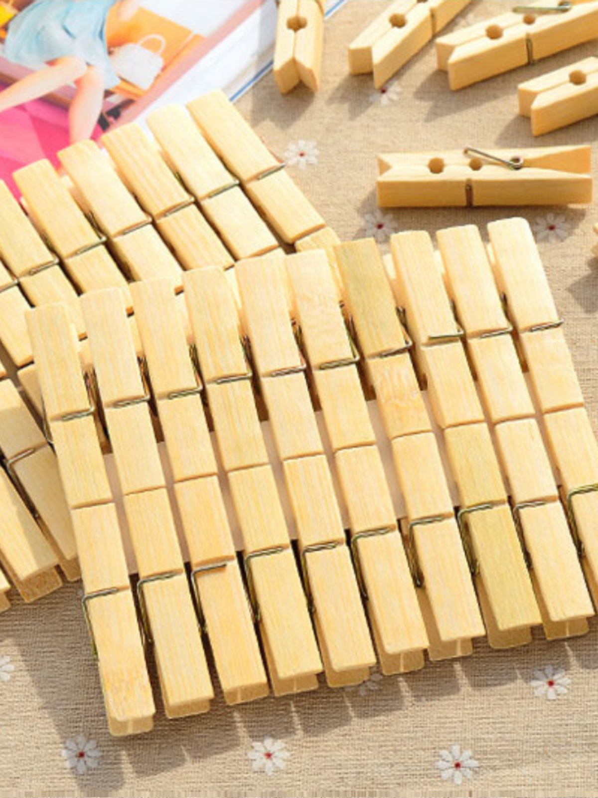 Bamboo Clamp Clothespin For Home Strong Wooden Clip Sun Clip Little Clip Clothes Clip Windproof Greenhouse Clip