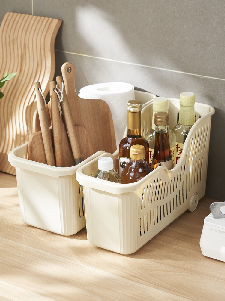 Kitchen Storage Box Pot Lid Rack Storage Rack Plastic Cookware Storage Rack Cabinet Storage Box Storage Basket Article Storage Shelf