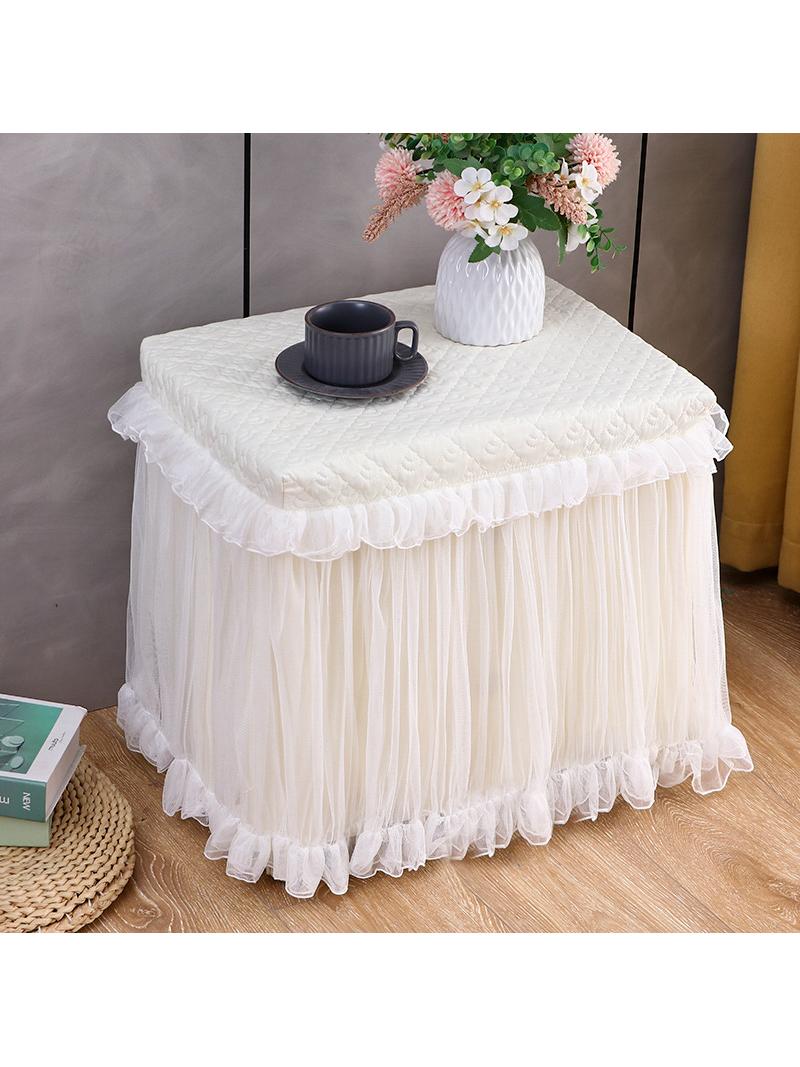 Jujiajia European Princess Style Bedroom Bedside Table Small Tablecloth Cabinet Safe All-Inclusive Full Covered Ugly Cover Cover