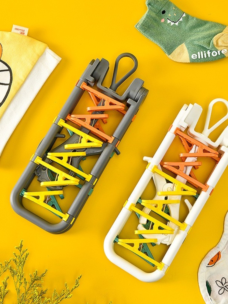 Jujiajia Multi-Functional Hanger For Home Drying Clip Windproof Hanger Socks' Clip 12 Clip Underwear Clip 8 Clip Travel