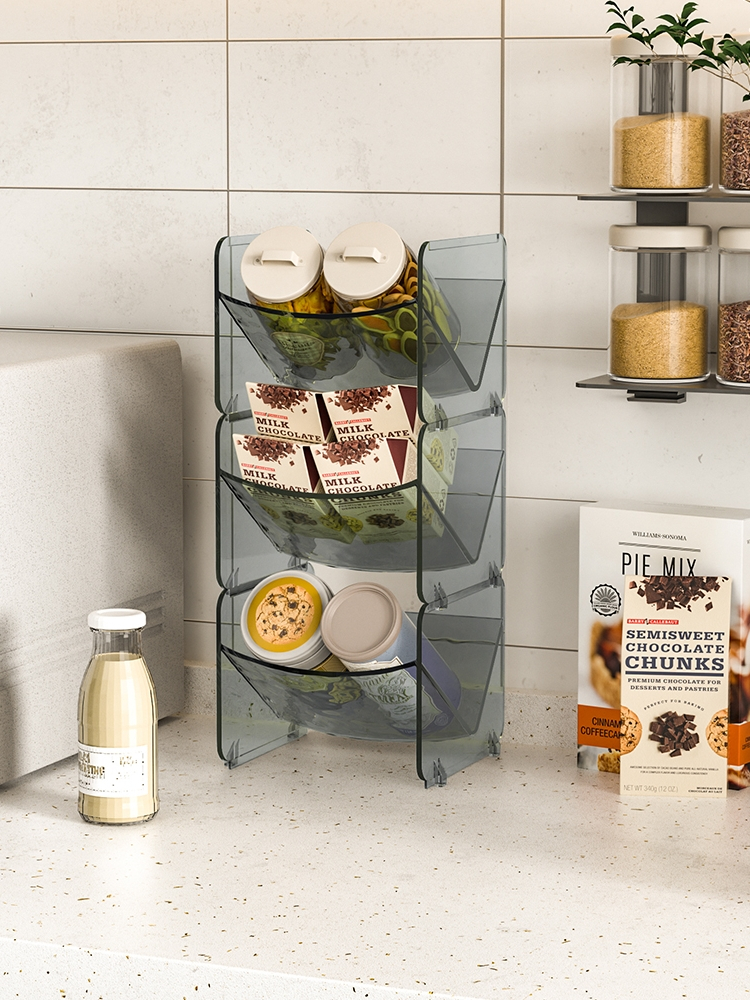 Jujiajia Tea Bag Storage Box Kitchen Office Storage Rack Table Desktop Capsule Coffee Candy Snack Storage Rack