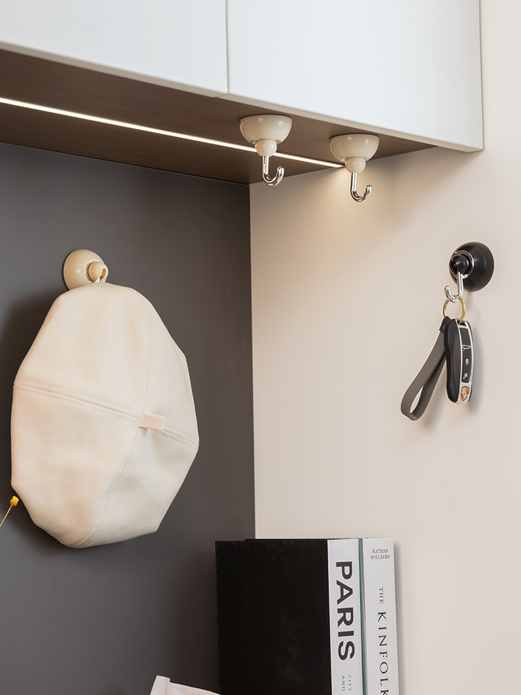 Universal Rotating Hook Punch-free Household Entrance Door Hanging Key Storage Hook under Table Strong Load-Bearing Small Sticky Hook