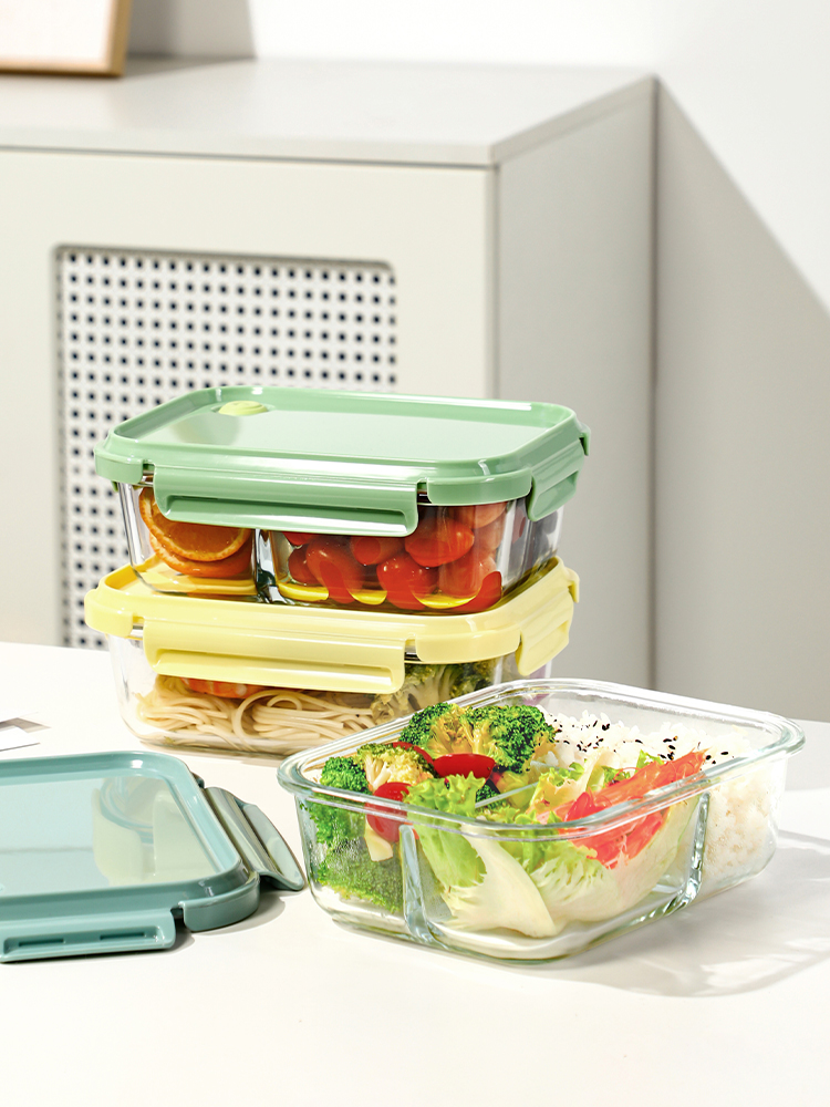 Fuguang Microwaveable Heating Bento Bowl Glass Lunch Box