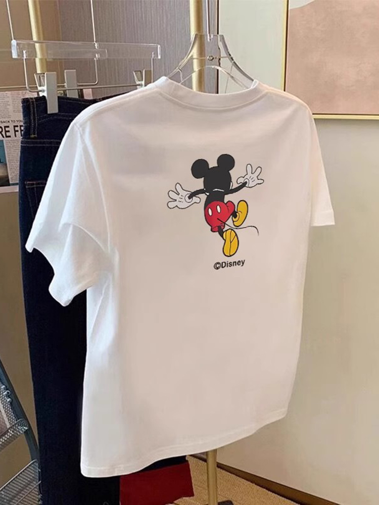 South Korea Dongdaemun 2025 Summer New Cartoon Mickey Loose Casual Versatile Slimming Short Sleeve T-shirt Top Female