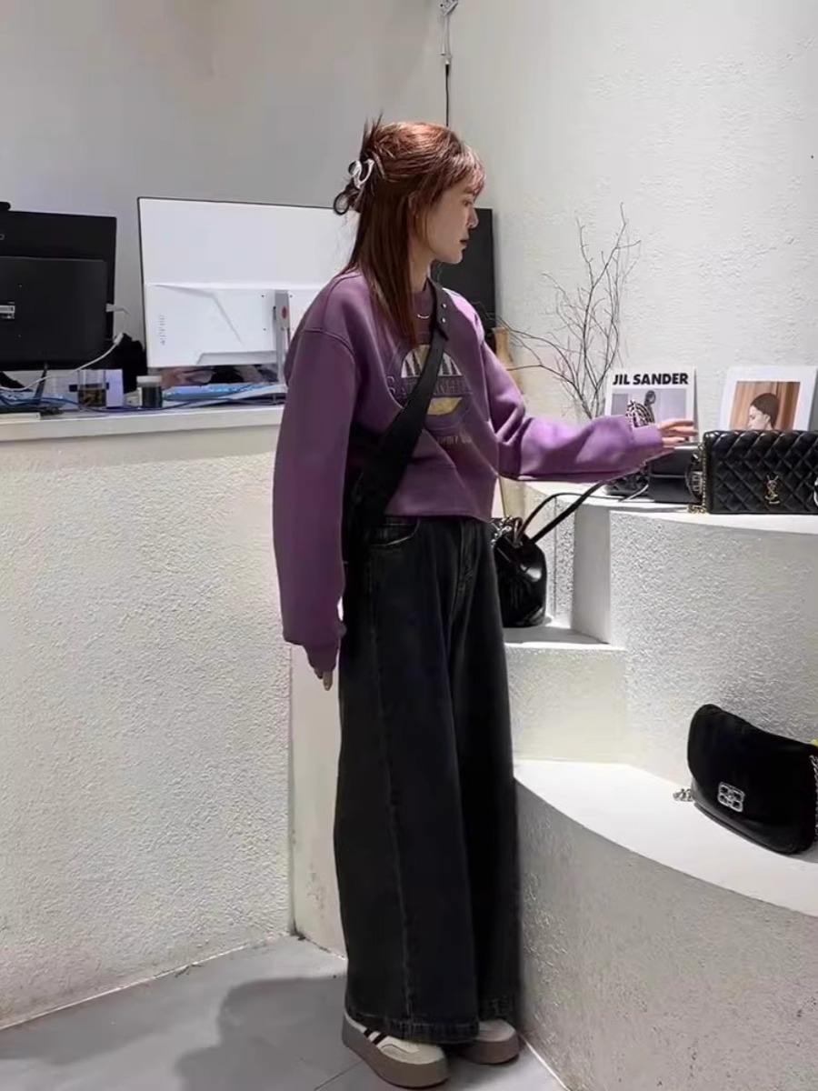 New Arrival Spring and Autumn 2025 Thin round Neck Sweater Women's K-style Loose Casual Cotton Top Slimming Youthful-Looking Tide