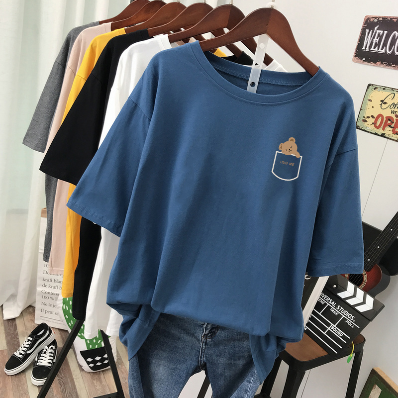 Cotton Loose 100.00kg Oversized Half-Sleeve Top T-shirt
