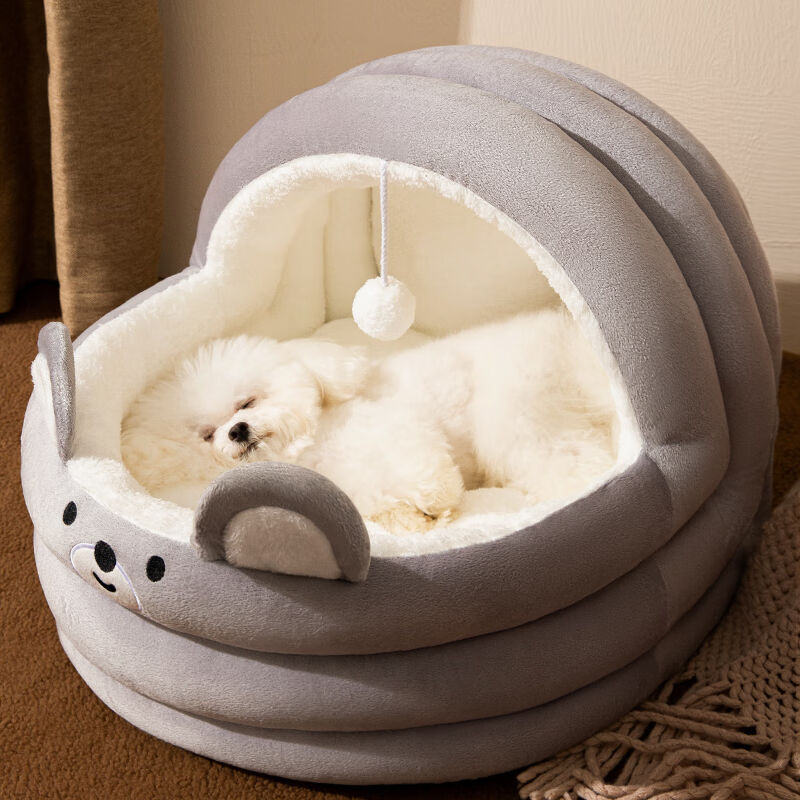 Hipidog Cat Nest Heattech Kennel Winter Heattech Dog Bed Semi-Enclosed Winter Small