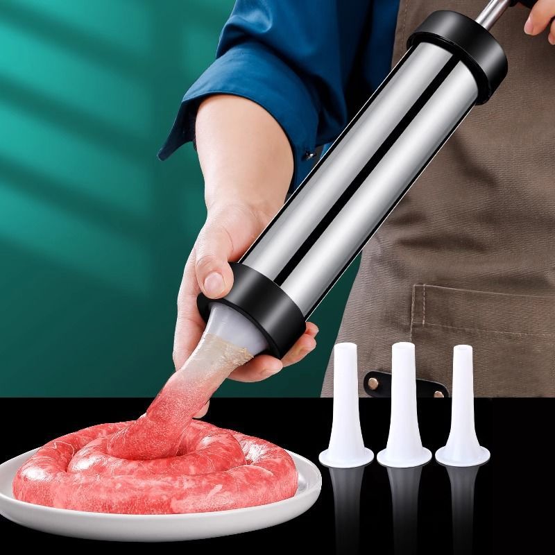 Sausage Filler Machine For Home Manual Sausage Machine Sausage Filler Cans Meat Sausage Sausage Filling Tools Sausage Handy Gadget