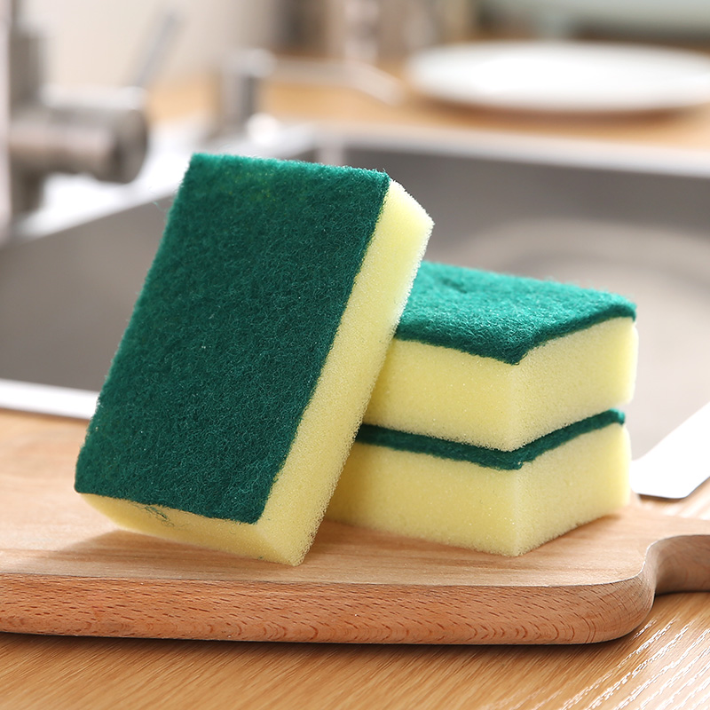Dish-Washing Sponge Coral Fleece Cleaning Dishcloth Washing Pot and Washing Dishes Steel Wire Ball Received 11 Pieces in Total