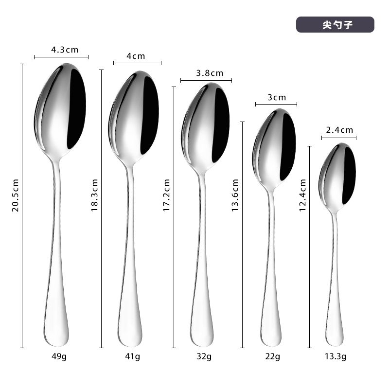 Spoon Stainless Steel 304 Long Handle For Home Thickened Soup Spoon Spoon for Eating Korean Cute Stainless Steel Deepening