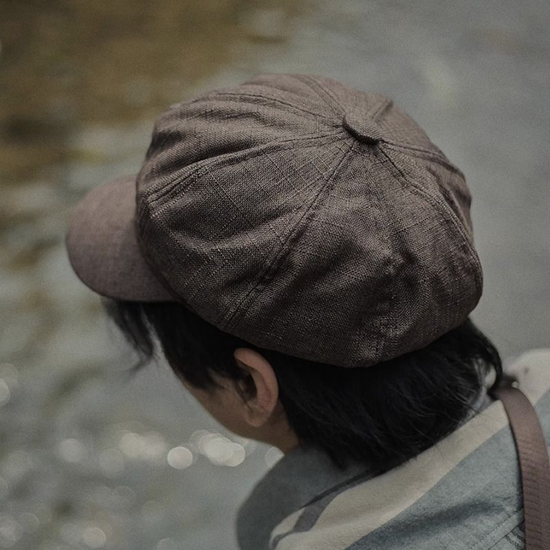 Net Red Sun Series Retro Men's Thin Octagonal Cap