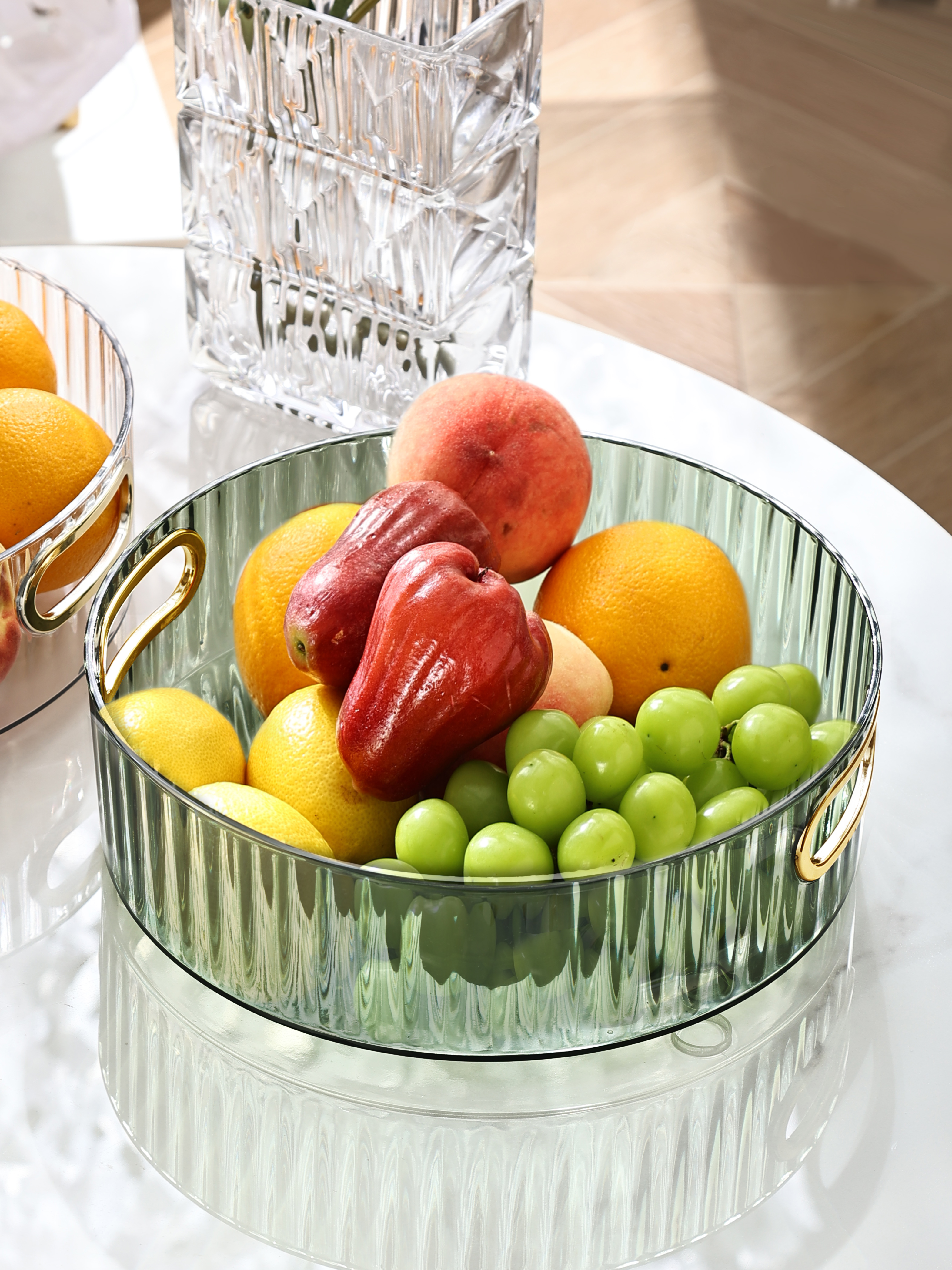 Rotate Fruit Plate Living Room Home Coffee Table Storage Tray Fruit Basket New New Arrival Accessible Luxury Fruit Plate Placed Snack Dish