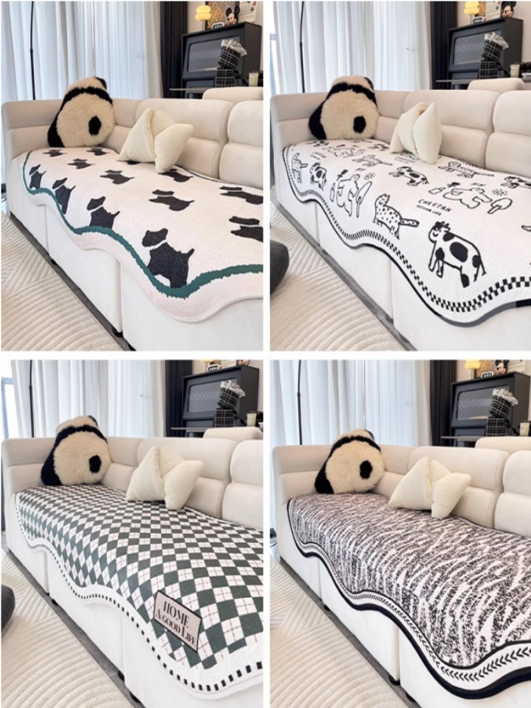 Winter Fabric Sofa Cover 2025 New Arrival Special-Shaped Leather Key Case for Cushion Sofa Cushion Accessible Luxury Fancy Cover Blanket