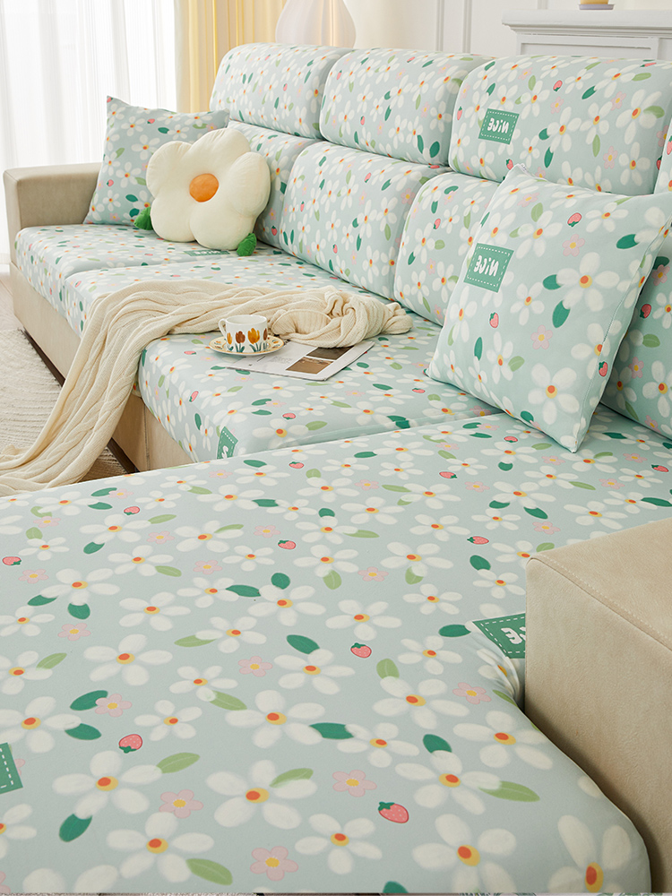 Summer Milk Silk Sofa Cover Universal All-Inclusive Universal Sofa Non-Slip Cushion Elastic Three-Seat Sofa Cushion