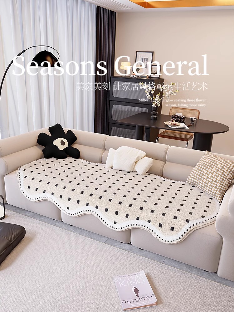 Accessible Luxury Fancy Special-Shaped Sofa Cushion Autumn and Winter 2025 New Arrival Non Slip Straight Row Cushion Sofa Cover Cloth Cover Cover