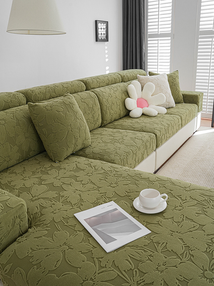 Winter Elastic Three Seats and One Imperial Concubine Sofa Cover 2025 New Arrival High-End Living Room Heattech Thickened Sofa Chopsticks Cover