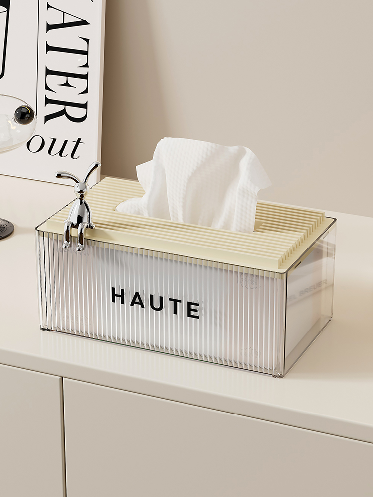 High-End Entry Lux Tissue Box Living Room Desktop Coffee Table Remote Storage Box Napkin Tissue Box Fancy Paper Extraction Box