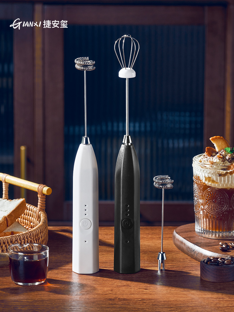 Milk Frother Coffee Frother For Home Mini Electric Milk Frother Milk Lid Mixer Stick Handheld Blender