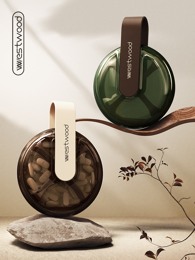 Portable Medicine Box Medicine Compartment Box Seven Days a Week Carry Three Meals a Day Mini Seal Tablet Medicine Box