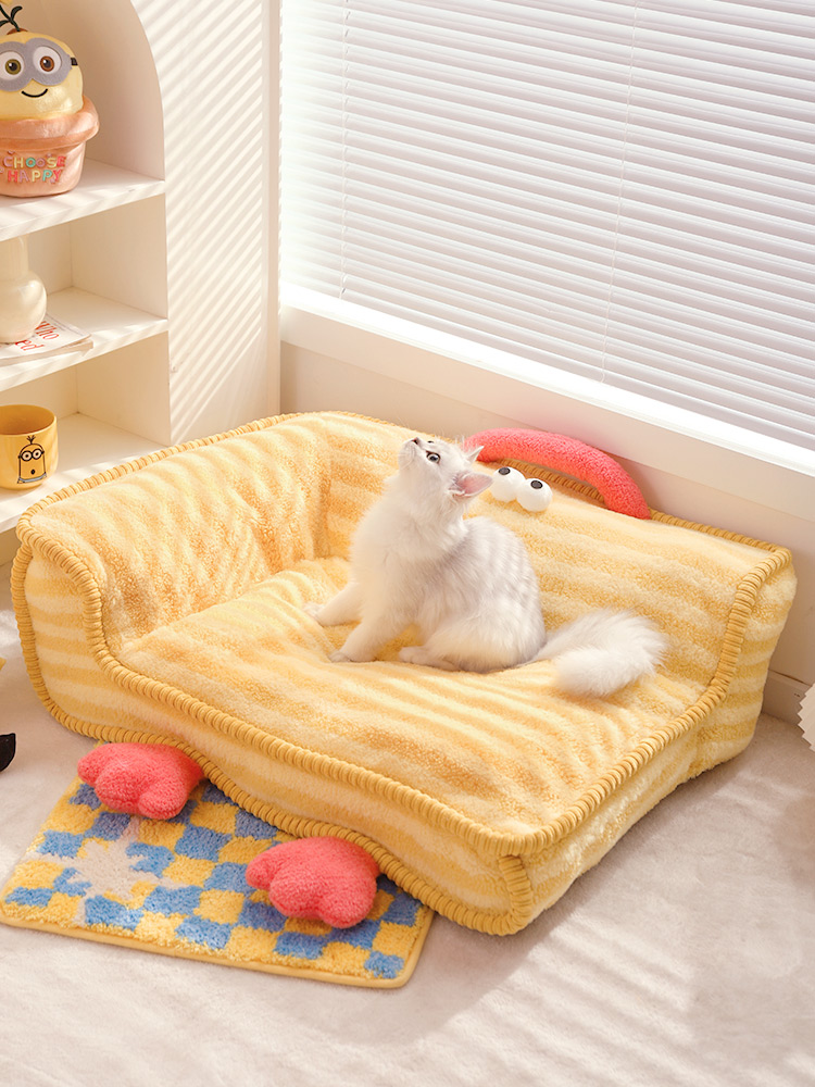 Super Big Cat Nest Winter More than Heattech Cat Family Cat Nest Pet Winter Mat Cat Sofa All Year Round Neutral Cat Bed