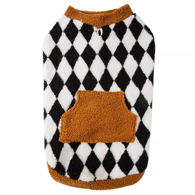 Hippie Dog Sleeveless Velvet Clothes Golden Retriever Dog Medium Large Dog Pet Border Collie Labrador Autumn and Winter