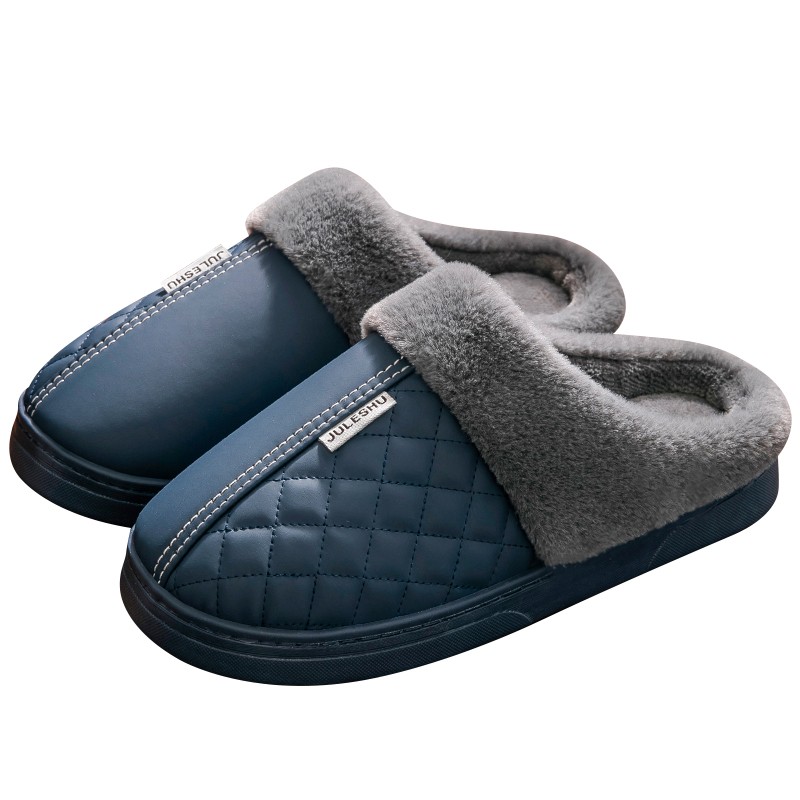 Litani Plus Size Waterproof Fleece-Lined Thermal Cotton Slippers