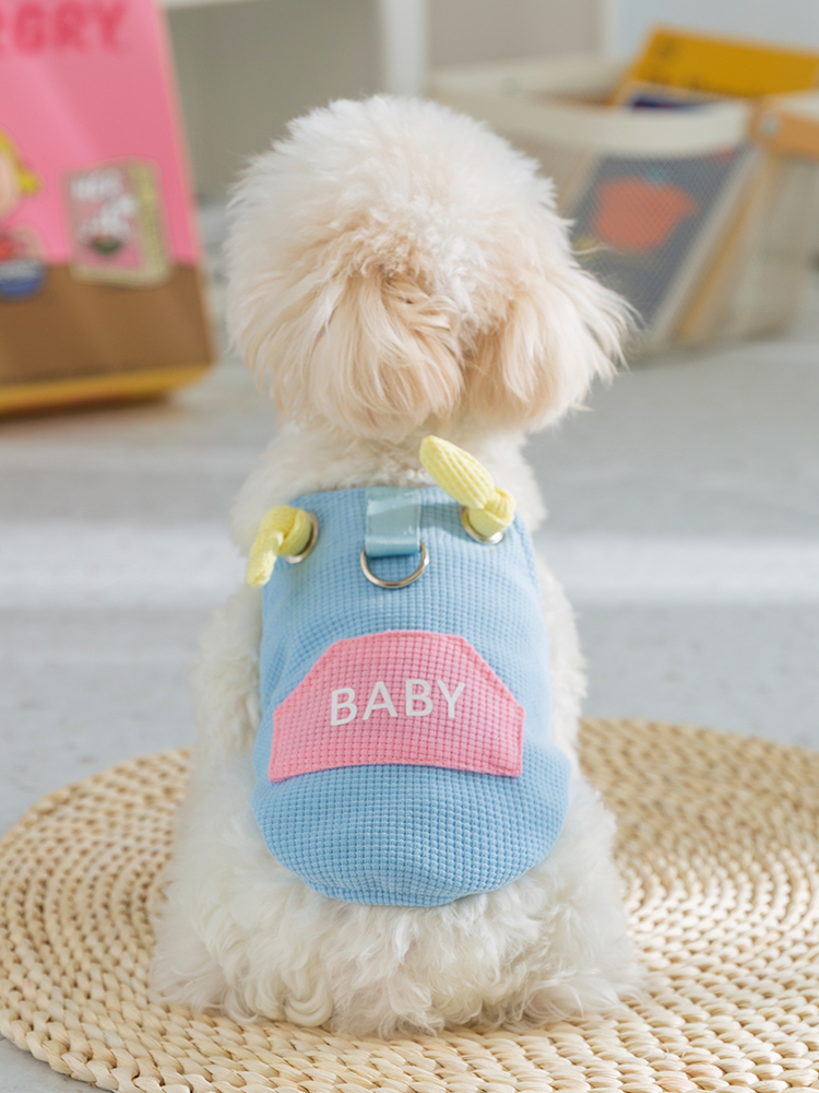 Puppy Clothes Summer Thin Vest Hand Holding Rope Pet Teddy Bichon Schnauzer Cat Hippie Dog Summer