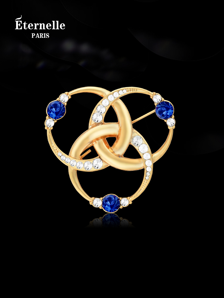 Eternelle French Eternal Original Three-Dimensional Geometric Brooch High-End Exquisite Corsage Anti-exposure Pin Accessories