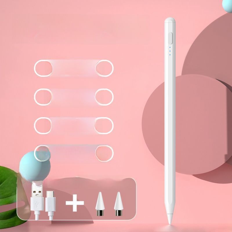 Touch Screen Capacitive Stylus Mobile Phone Tablet Neutral Touch Pen Tip for Apple Huawei Xiaomi Applepencil Magnetic Suction iPad Stylus Student Drawing Clip Android Anti-False Touch Replacement