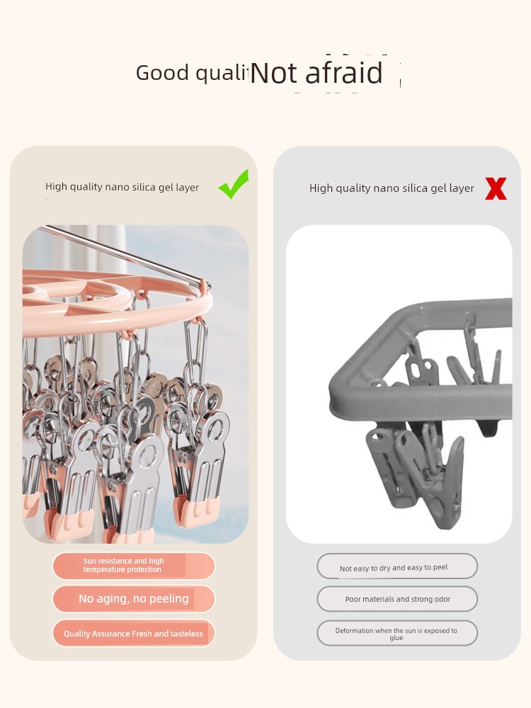 Clothes Hanger Stainless Steel For Home Multifunctional Tool Socks