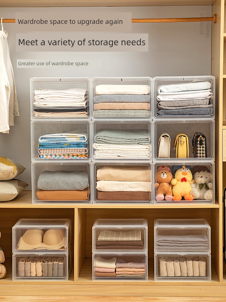 Season Changing Clothes Storage Fantastic Simple Wardrobe Plastic Wardrobe Baby Storage Box Pants Underwear Organizing Basket
