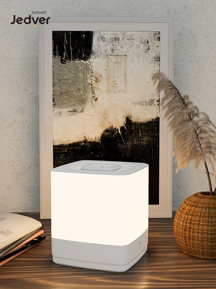 Jedewell Rechargeable Bed Lamp Small Night Lamp Ultra-Long Life Battery Baby Nursing Dormitory Eye Protection Desk Lamp Bedroom Sleep Lamp