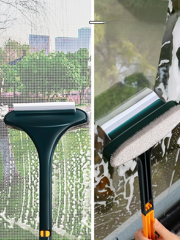 Screen Window Brush Removable Washable-Free Cleaning Appliance Cleaning Brush Double-Sided Wipe Wiper Blade Glass Wiper Screen Window Net Window Gap