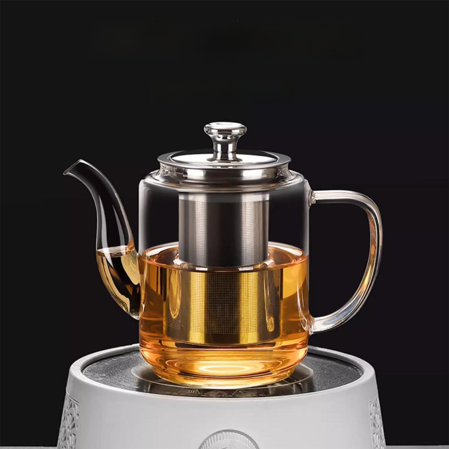 Glass Teapot Tea Water Separation Tea Making Device High Temperature Resistant Thickened Tea Set Suit Household Kettle Single Teapot Tea Cooker
