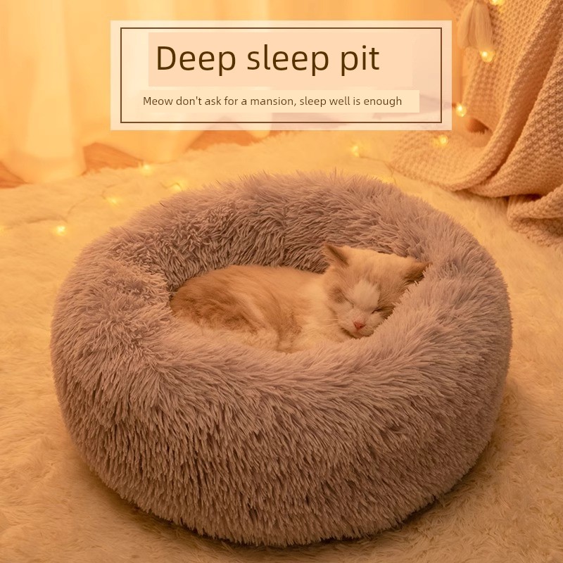Cat Nest All Year Round Neutral Winter Heattech Cat House Pet Kennel Cat Closed Sense of Security Nest Cat Mat Cat Bed