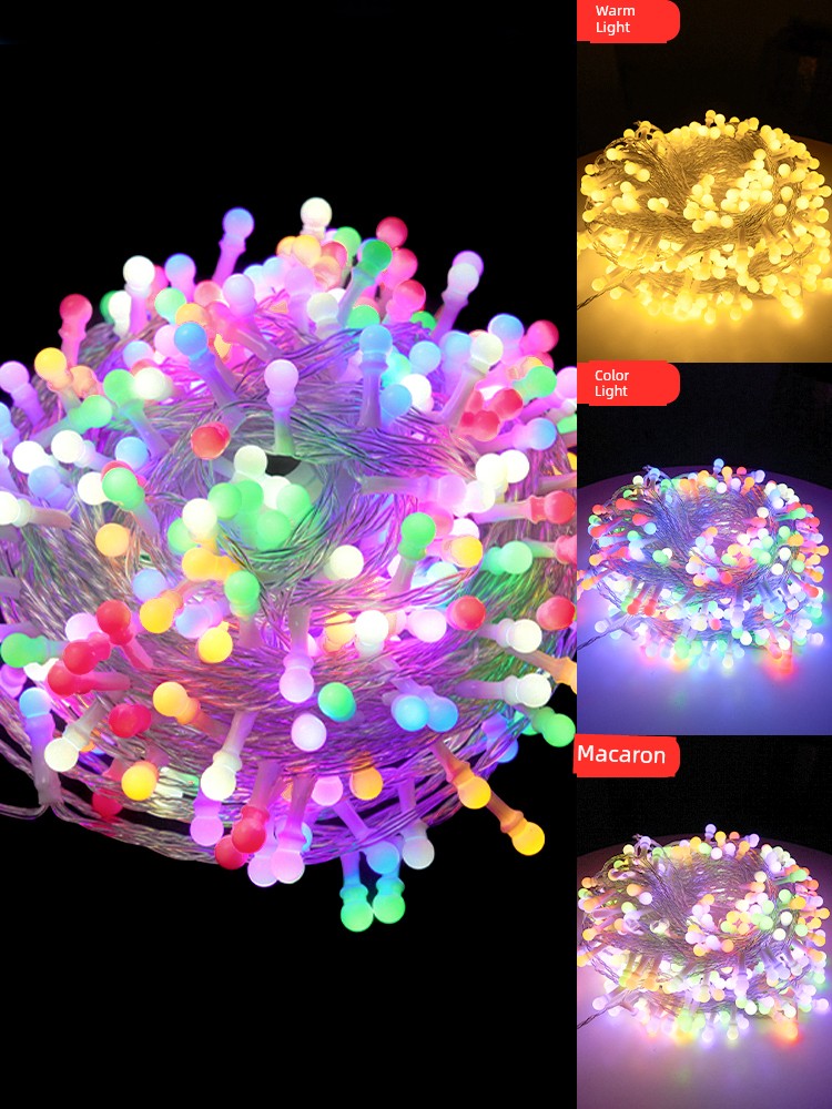 New Arrival Popcorn Decoration Ambience Light Spring Festival Courtyard Living Room Seven-Color Atmosphere Layout LED Light Bar Outdoor Waterproof