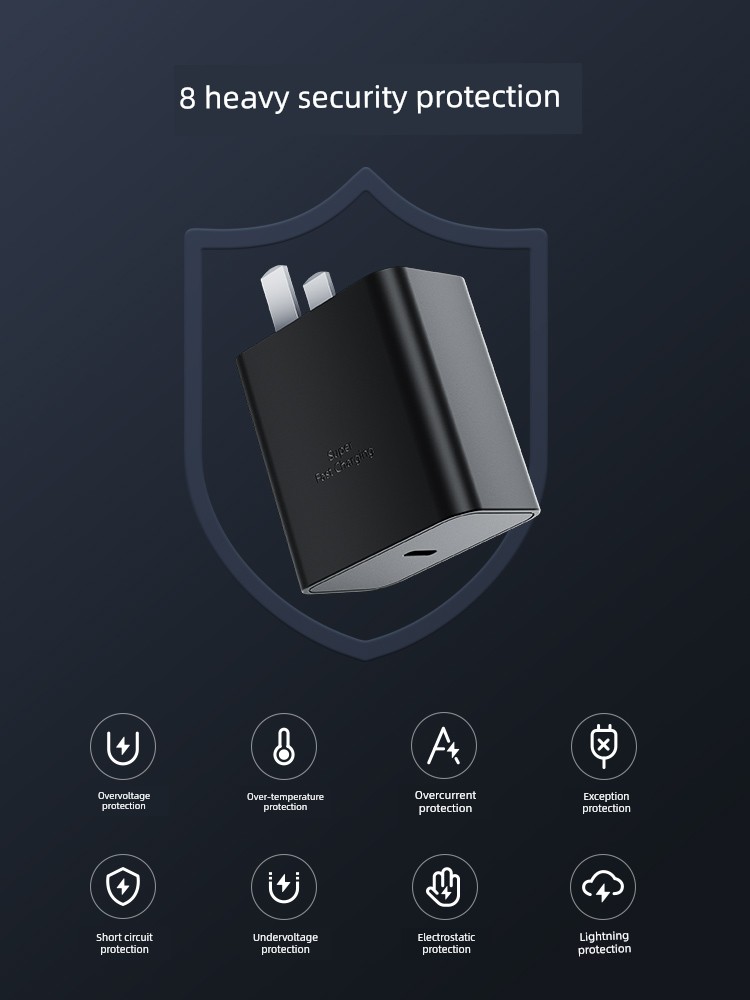Suitable for 45W Samsung 25W Charger S23 22ultra S21 S20 + Data Cable Note10 20 Phone Fast Charge PD Dual Typec Charging Plug Zflip3 Super Flash Charge Fold