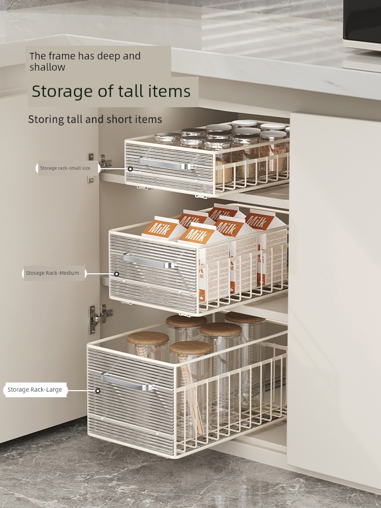 Modern Housewife Sink Cabinet Basket Storage Rack