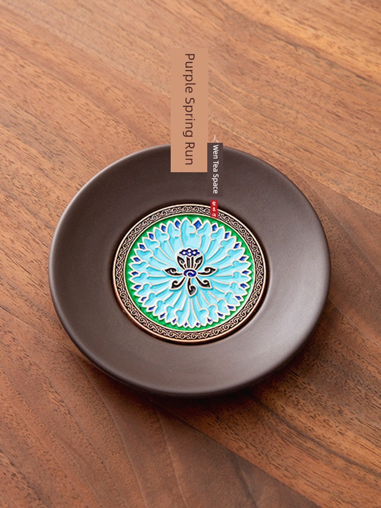 Jojo's L. Pd. Ziquan Jian. Tea Mat Enamel Coaster Tea Cup Holder Tea Ceremony Kombucha Tea Cup Holder | Martial Arts