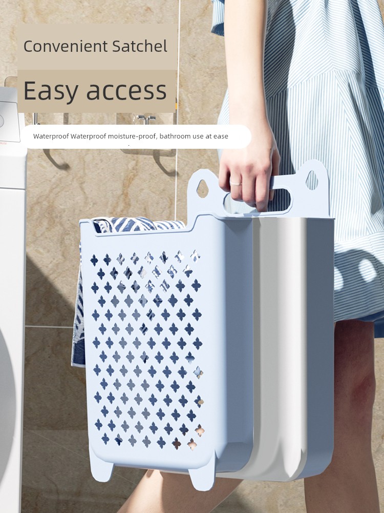Dirty Clothes Basket For Home Laundry Basket Wall Hanging Foldable Toilet Bath Put Dirty Clothes Storage Basket Barrels Bathroom Appliance