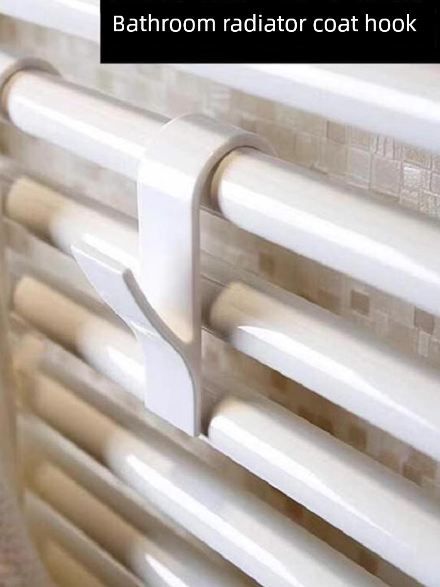 Bathroom Radiator Coat and Cap Hook Towel Rack Bathroom Punch-Free Strong Load-Bearing Bathroom Storage Clothes Hook