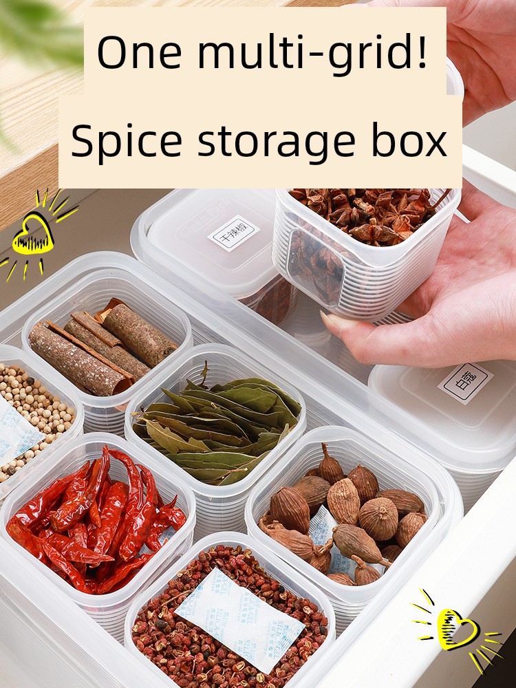 Spice Storage Box Seasoning Jar Dry Material Pepper Anise Cinnamon Aniseed Stew Ingredients Kitchen For Home Sealed Seasoning Jar