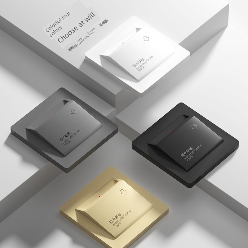 Card-Inserting Electric Switch Hotel Power-on Delay Three-Line 40a Card Swiping Automatic on-off Electric Switch Panel