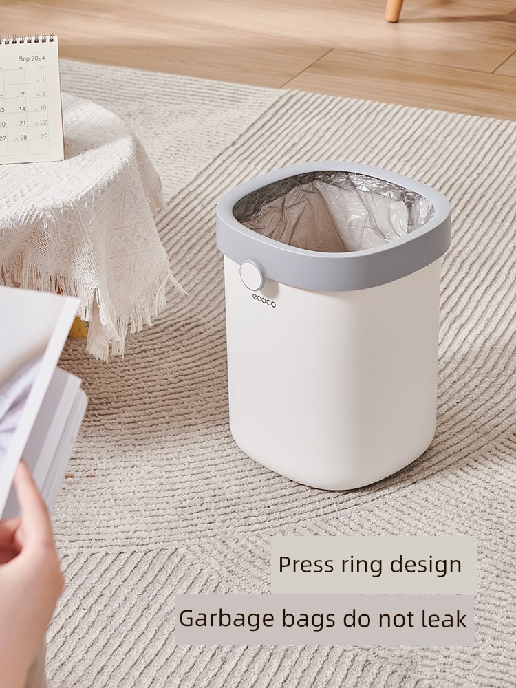 Trash Can For Home 2024 New Arrival Living Room Large Kitchen Large Capacity Toilet Bathroom Good-looking Bedroom without Lid