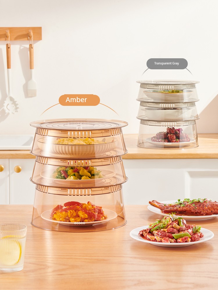 Insulation Cover Vegetable Cover Household Kitchen Artifact Table Cover Leftovers Food Food Cover Dust-Proof Cover Multi-Layer Storage Rack