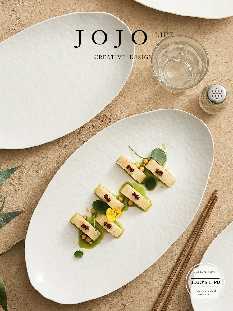 Jojo's L. Pd. Fight. Big Dipper Ceramic Fish Plate Fancy Oval Plate Fish Steaming Plate | County Pool