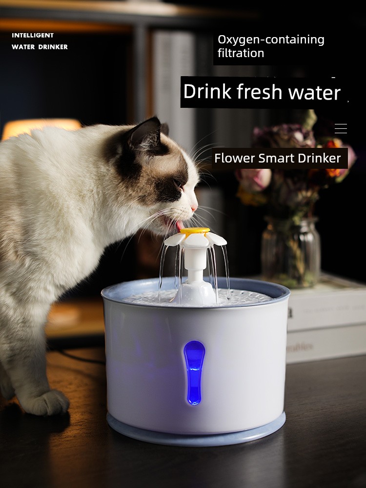 Cat Water Fountain Pet Drinking Water Apparatus Mouth Wet-Proof Water Fountain Dog Water Bowl Automatic Flow Circulation Drinking Bowl Water Bowl