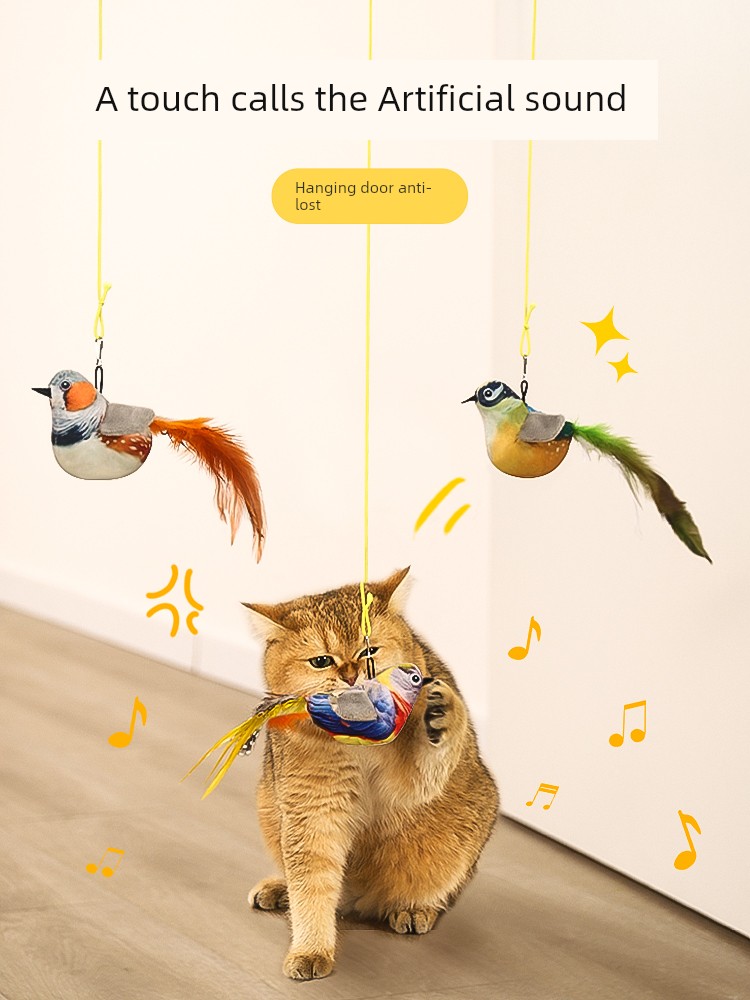 Self-Hi Relieving Stuffy Feather Bite-Resistant Artificial Pet Cat Toy